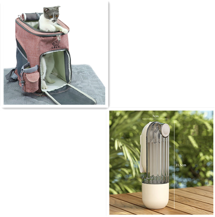 2-in-1 Portable Dog Walking Water Cup — spill-proof travel feeder