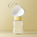 Portable Dog Walking Water Cup & Feeder — cloud print, one-button dispense