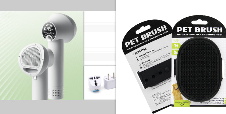 Quiet Smart Pet Hair Dryer & Grooming Comb