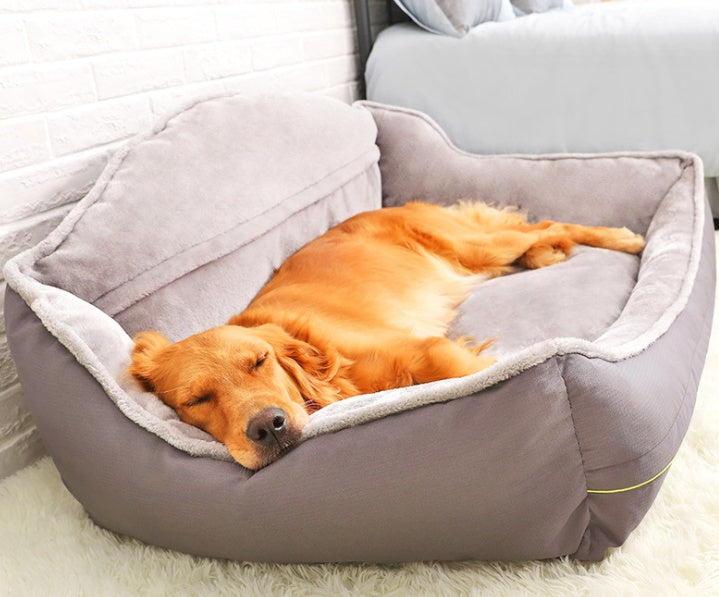 Plush Orthopedic Dog Sofa Bed & Lounger — memory foam, velvet cover, 4 sizes