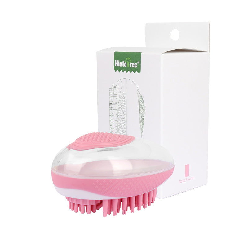 2-in-1 Silicone Pet Bath Brush & SPA Massage Comb — lathering shower brush