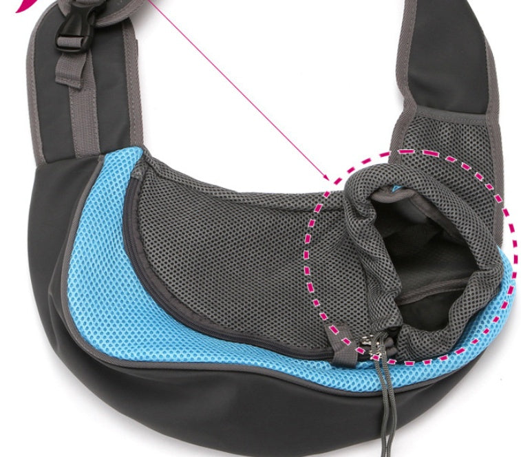 Ventilated Pet Carrier Backpack for cats and small dogs — mesh panels, safety tether