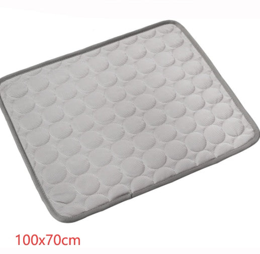 Cooling Ice Silk Pet Mat — self-cooling summer comfort pad for dogs and cats