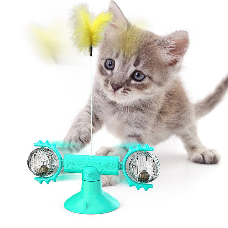 Interactive Windmill Scratch & Teeth Toy for Cats