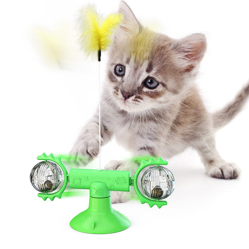Interactive Windmill Scratch & Teeth Toy for Cats