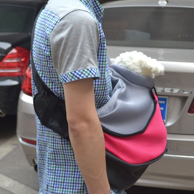 Ventilated Pet Carrier Backpack for cats and small dogs — mesh panels, safety tether