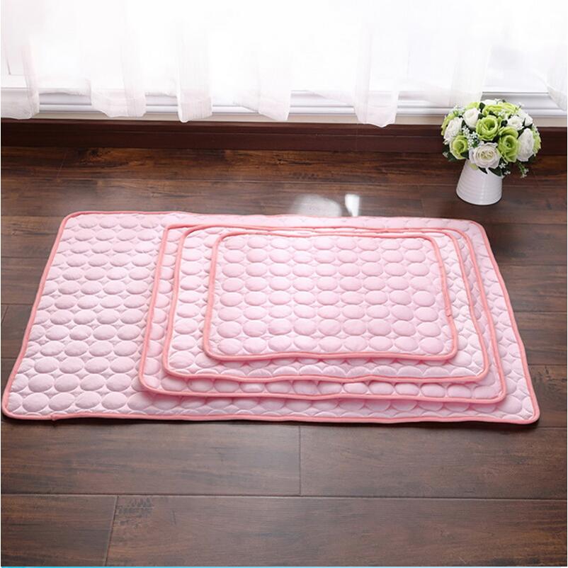 Cooling Ice Silk Pet Mat — self-cooling summer comfort pad for dogs and cats