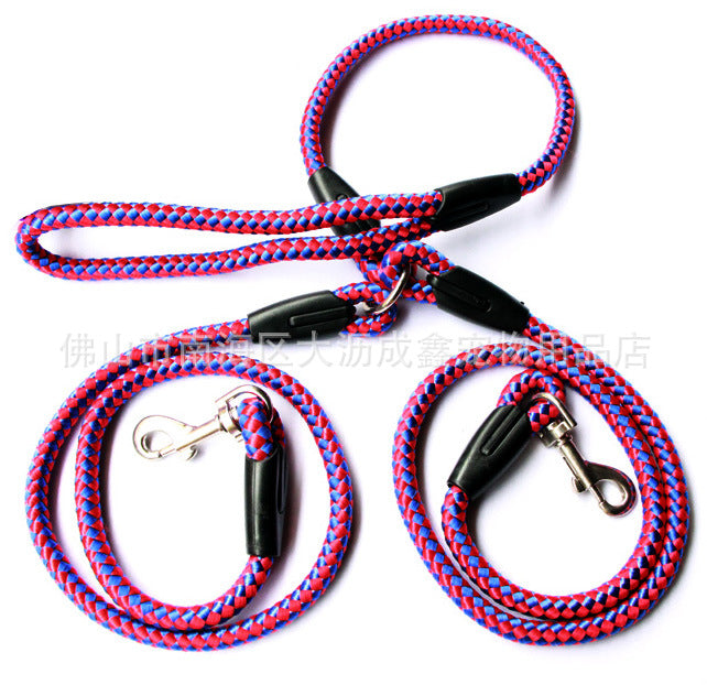 Dual-Clip Double-Ended Dog Leash — hands-free training leash