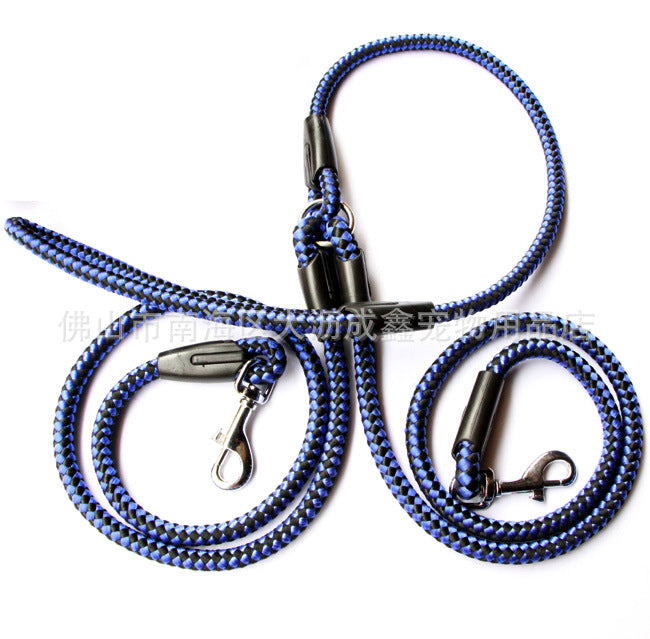 Dual-Clip Double-Ended Dog Leash — hands-free training leash