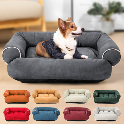 Warm Plush Pet Sofa Bed & Winter Sleeping Kennel
