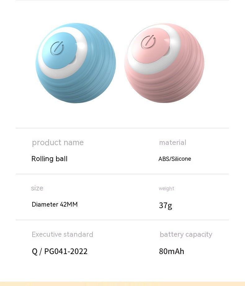 Self-Moving Interactive Rolling Ball for cats — USB rechargeable automatic cat toy