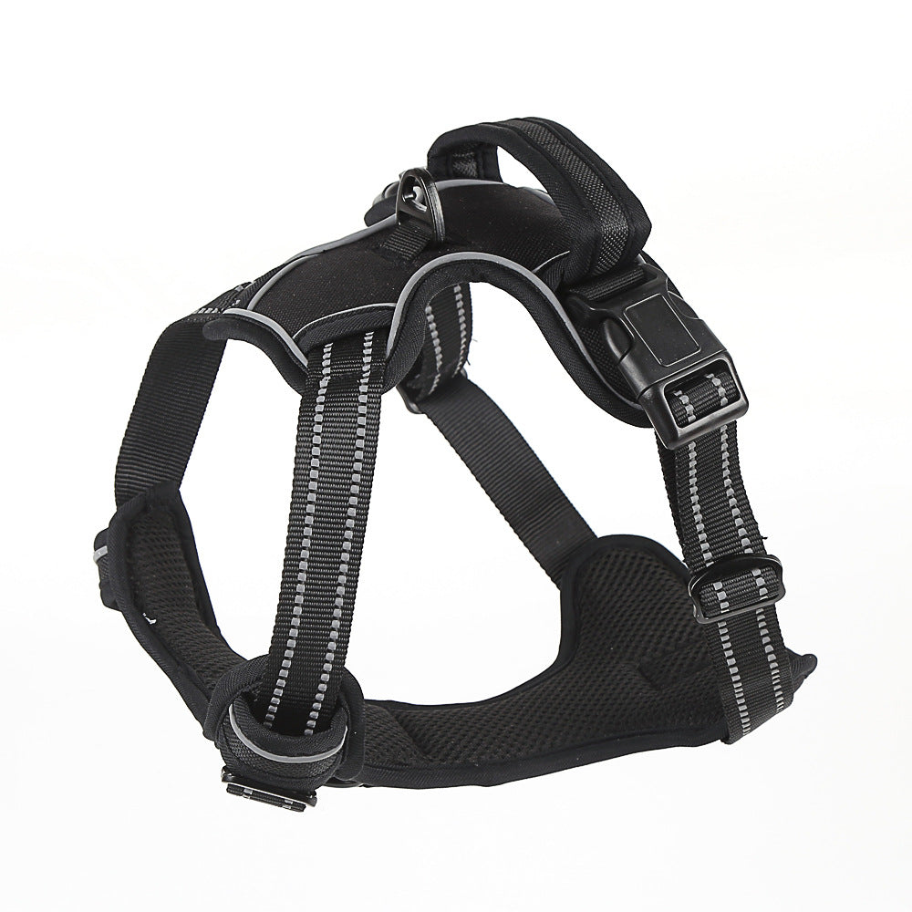 No-Pull Reflective Breathable Dog Harness Vest — front and back D-ring, mesh panels