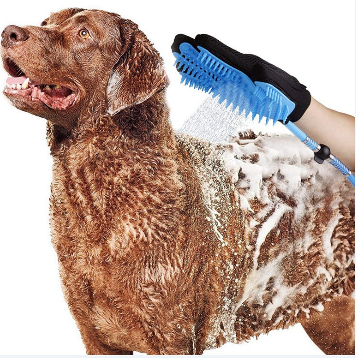 Pet Shower Head — 2-in-1 bath brush and water sprayer for dogs and cats