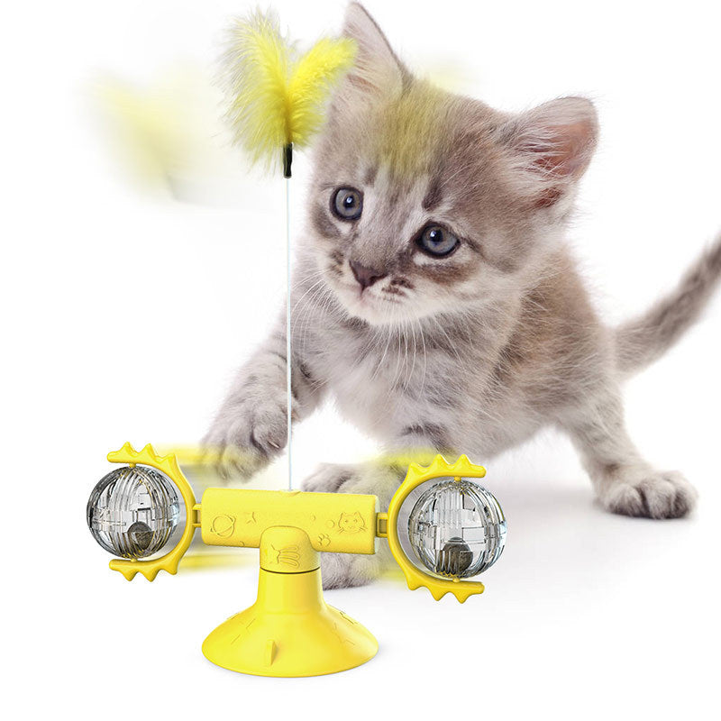 Interactive Windmill Scratch & Teeth Toy for Cats