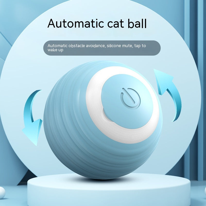 Self-Moving Interactive Rolling Ball for cats — USB rechargeable automatic cat toy