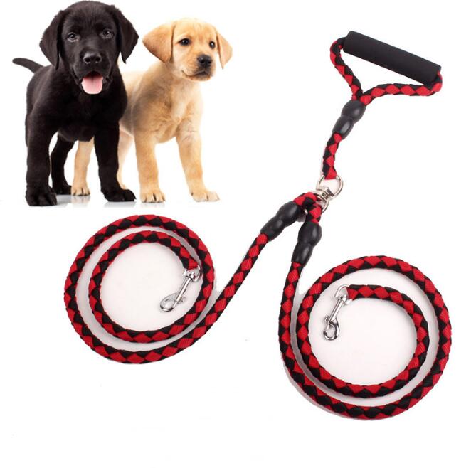 Dual-Clip Double-Ended Dog Leash — hands-free training leash