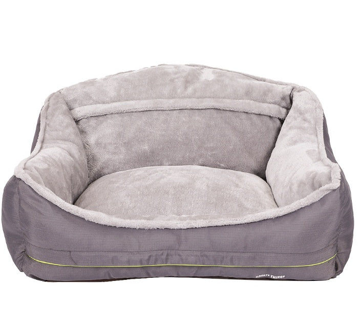 Plush Orthopedic Dog Sofa Bed & Lounger — memory foam, velvet cover, 4 sizes