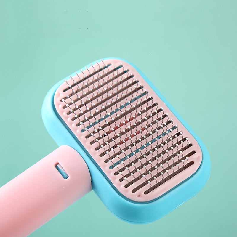 Detangling Stainless Steel Pet Grooming Brush — deshedding comb for dogs and cats
