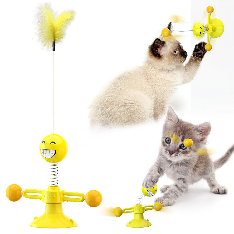 Interactive Windmill Scratch & Teeth Toy for Cats