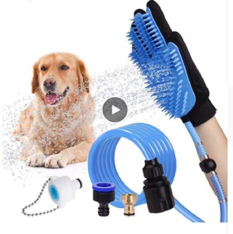 Pet Shower Head — 2-in-1 bath brush and water sprayer for dogs and cats