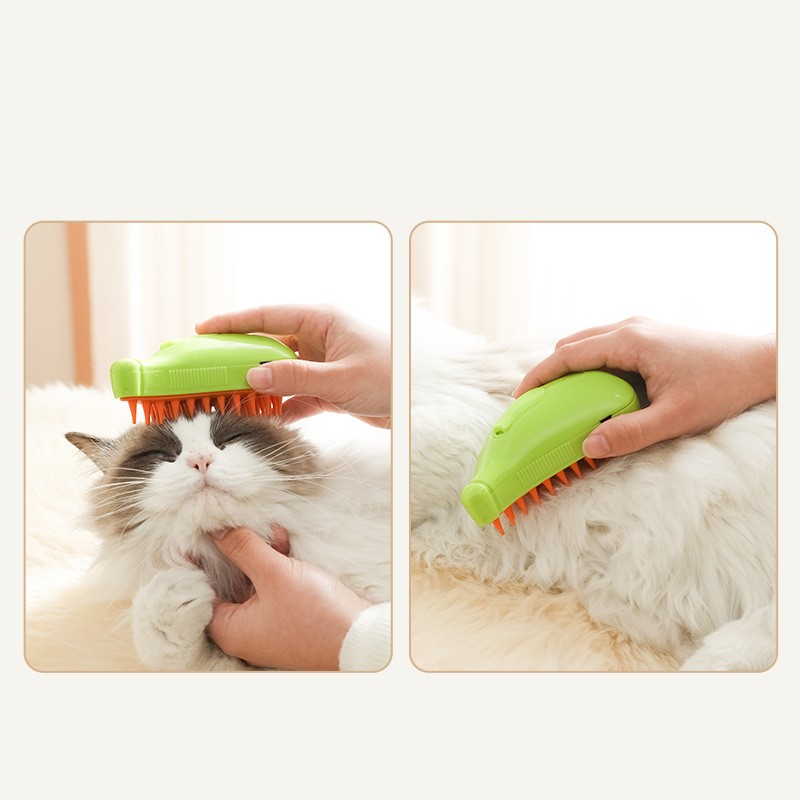 3-in-1 Steam Spray Grooming Brush for dogs and cats — steam comb
