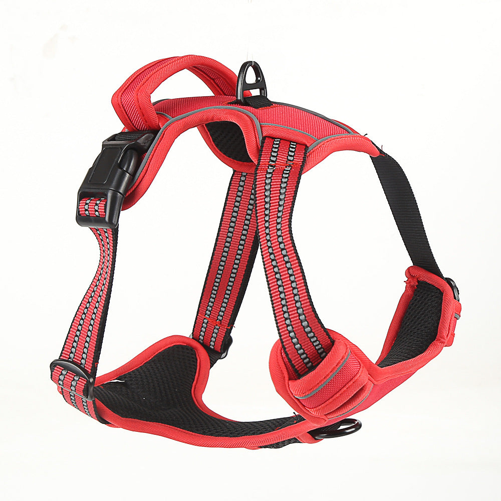 No-Pull Reflective Breathable Dog Harness Vest — front and back D-ring, mesh panels