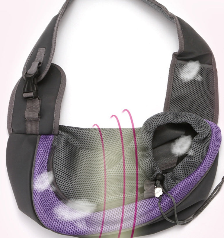Ventilated Pet Carrier Backpack for cats and small dogs — mesh panels, safety tether