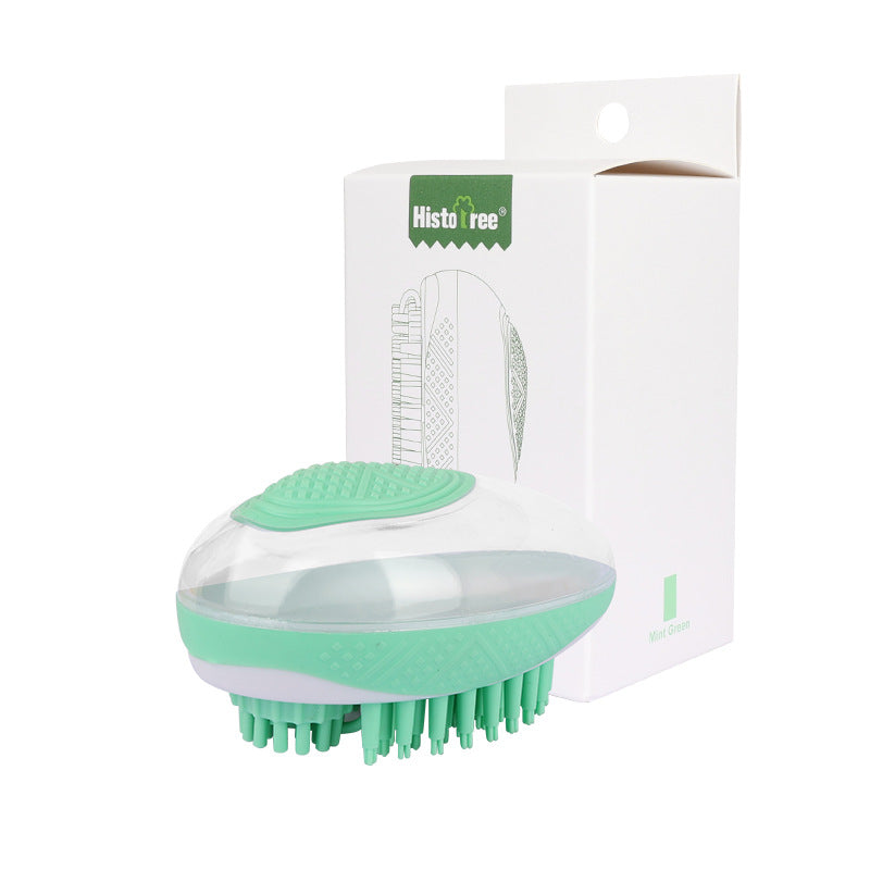 2-in-1 Silicone Pet Bath Brush & SPA Massage Comb — lathering shower brush