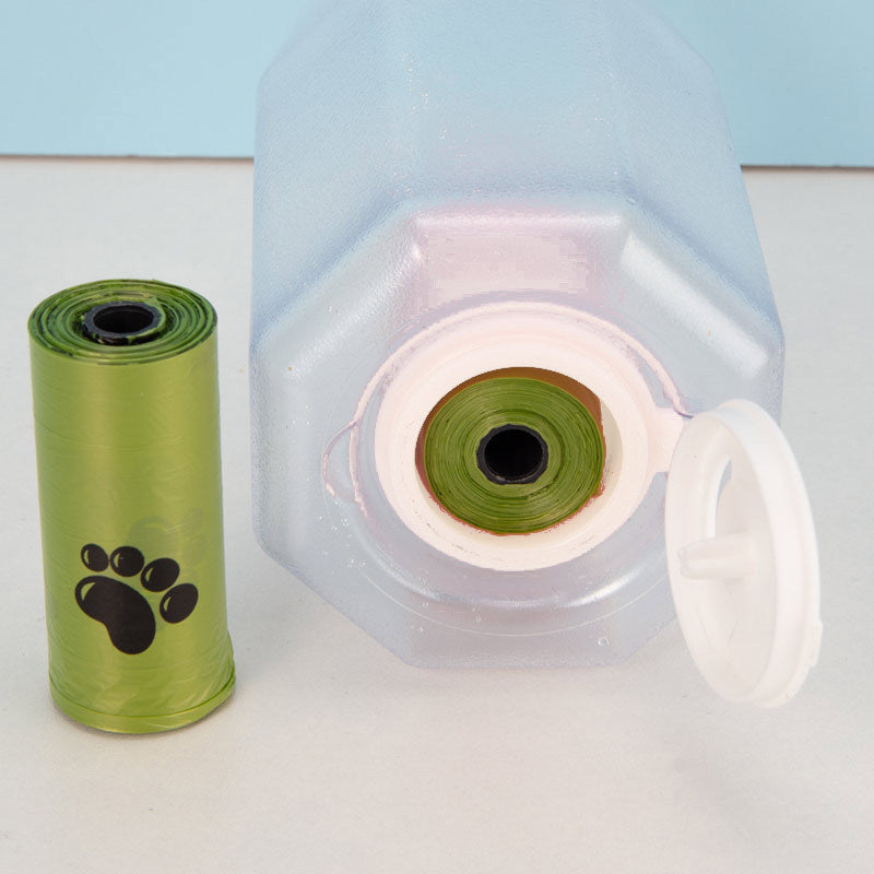 3-in-1 Pet Travel Bottle — Water, Food & Waste Dispenser for dogs and cats