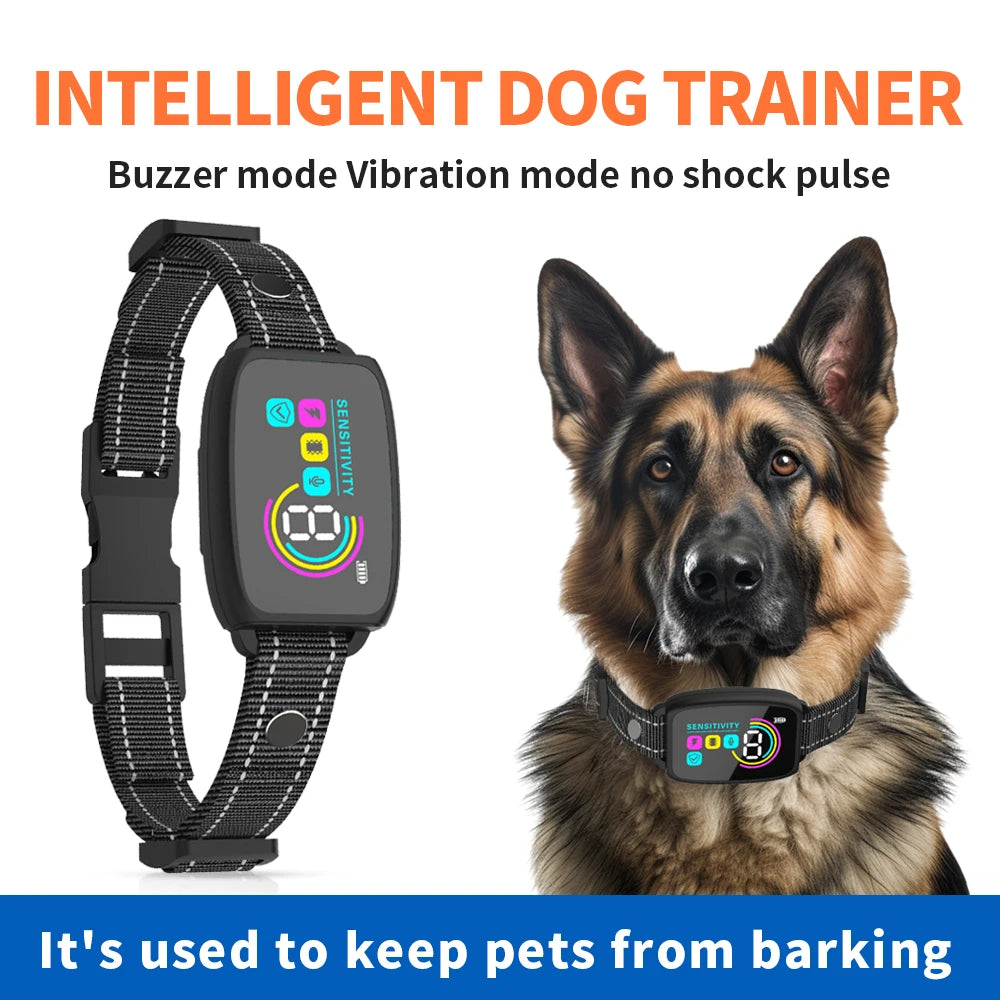 Smart Anti-Bark Rechargeable Dog Training Collar — humane vibration correction