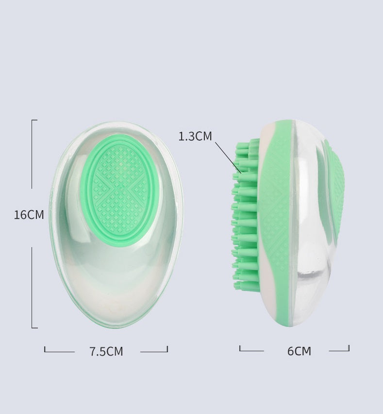 2-in-1 Silicone Pet Bath Brush & SPA Massage Comb — lathering shower brush