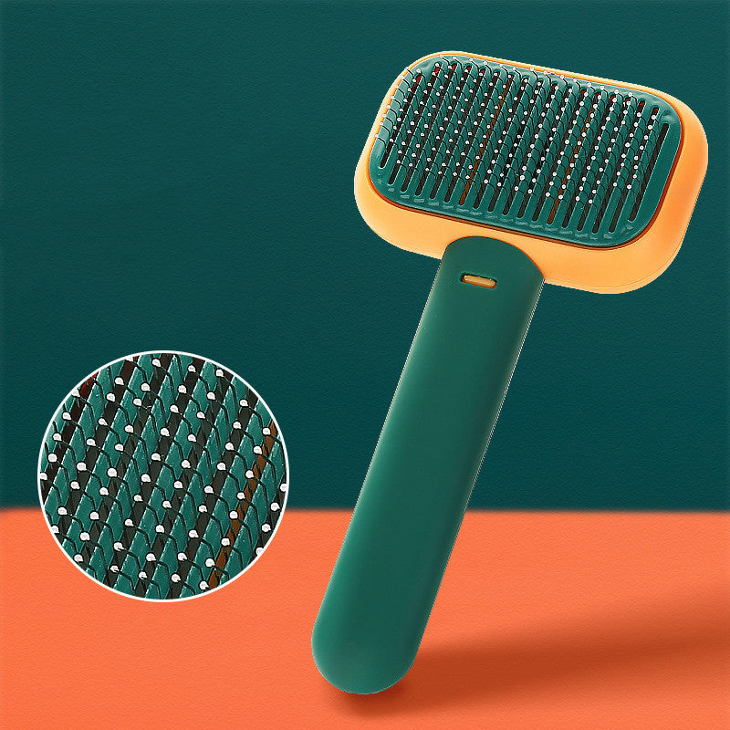 Detangling Stainless Steel Pet Grooming Brush — deshedding comb for dogs and cats