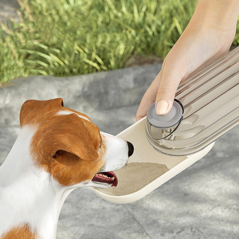 2-in-1 Portable Dog Walking Water Cup — spill-proof travel feeder