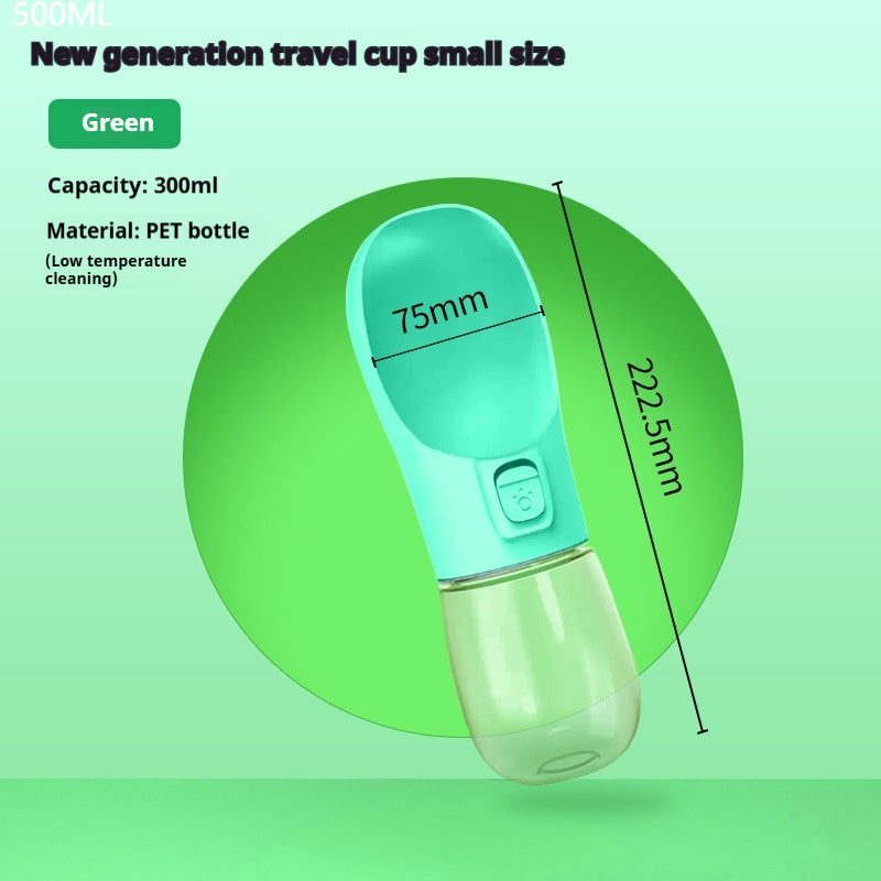 Portable Dog Water Bottle with Fold-Out Bowl