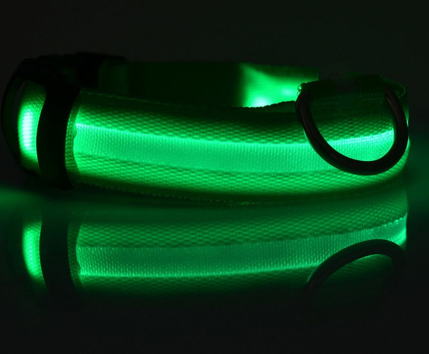 LED Glow Safety Collar for dogs and cats — USB rechargeable, waterproof