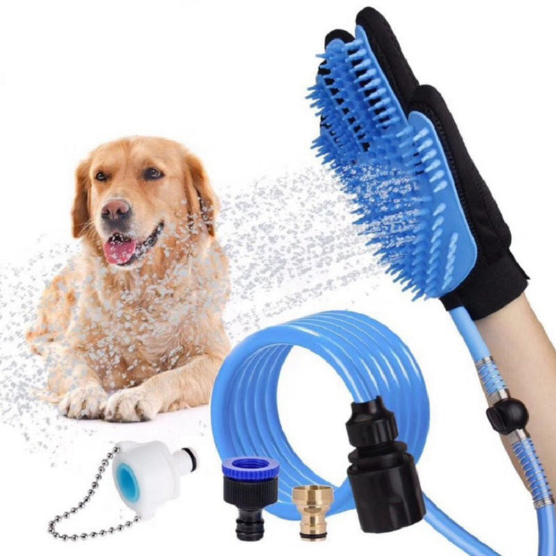 Pet Shower Head — 2-in-1 bath brush and water sprayer for dogs and cats