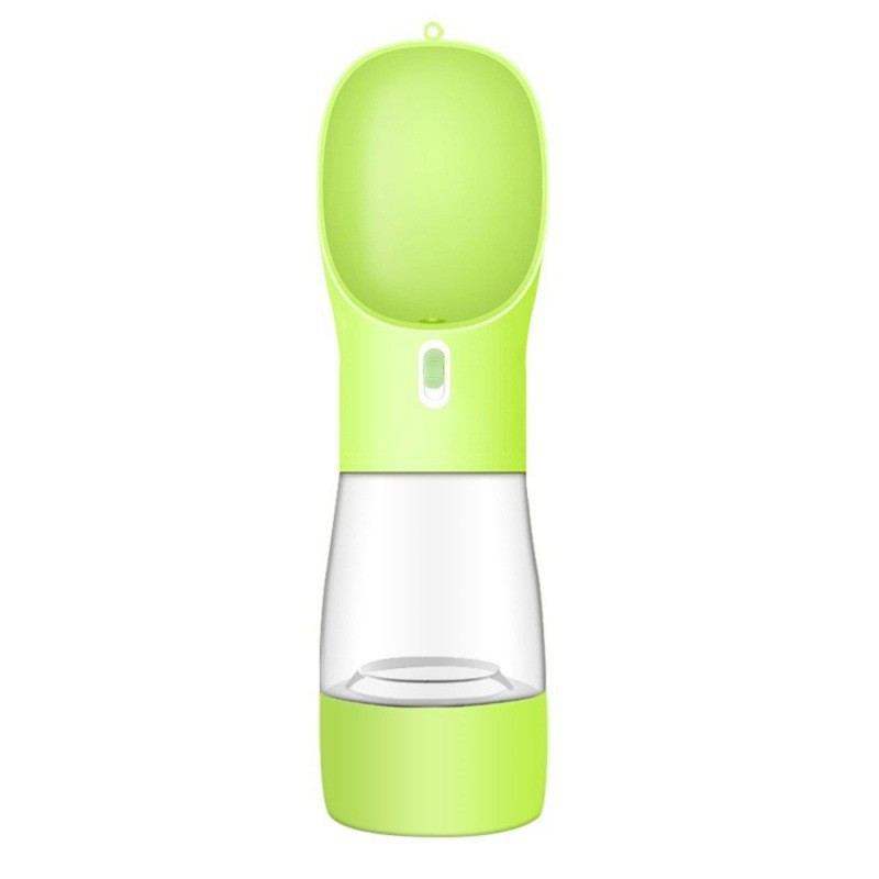 Portable Dog Water Bottle with fold-out bowl — BPA-free, squeeze-to-pour