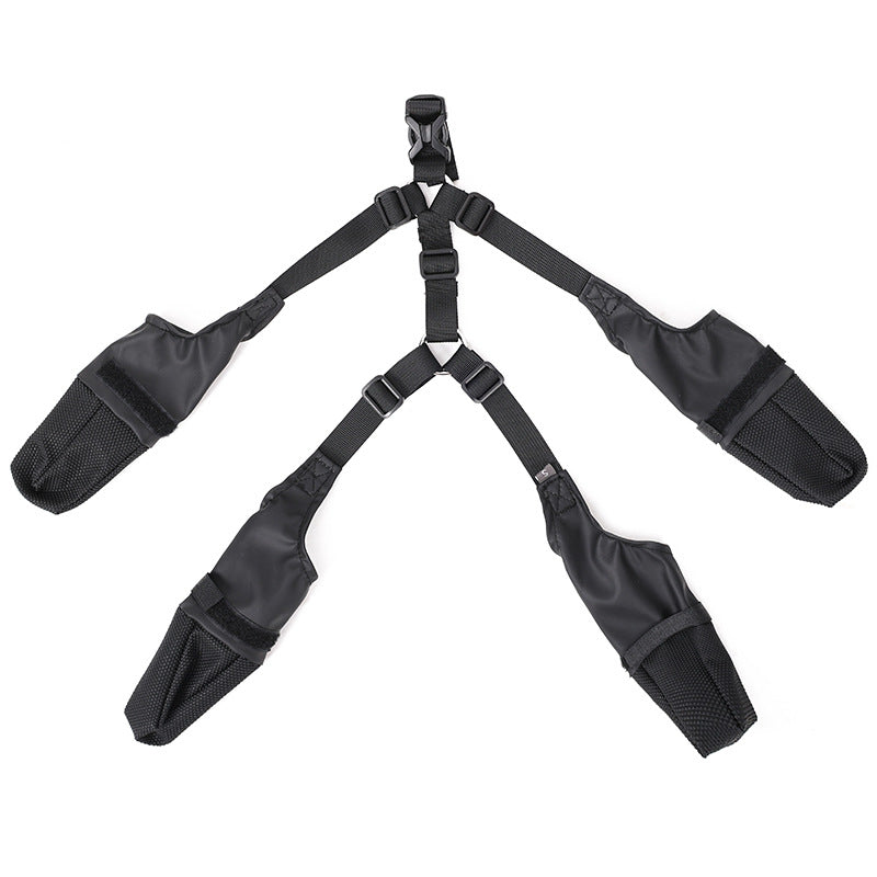 Waterproof Adjustable Dog Boots — paw protectors, non-slip rubber sole