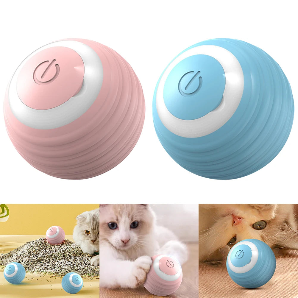 Self-Moving Interactive Rolling Ball for cats — USB rechargeable automatic cat toy
