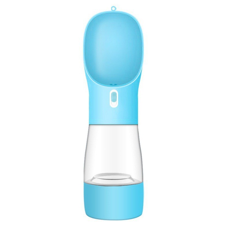 Portable Dog Water Bottle with fold-out bowl — BPA-free, squeeze-to-pour