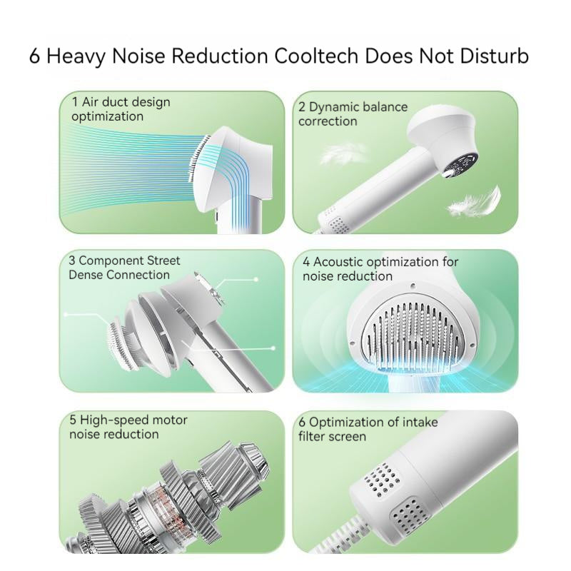Quiet Smart Pet Hair Dryer & Grooming Comb — low noise, adjustable temperature