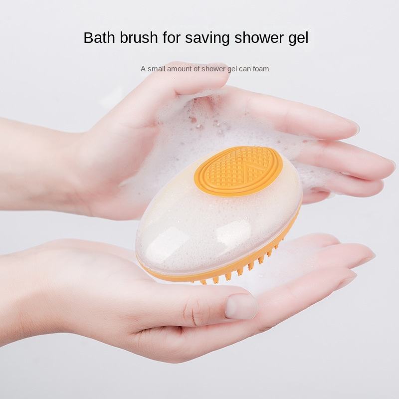 2-in-1 Silicone Pet Bath Brush & SPA Massage Comb — lathering shower brush