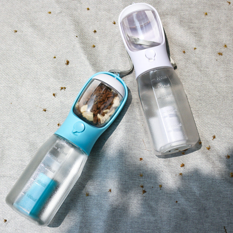 3-in-1 Pet Travel Bottle — Water, Food & Waste Dispenser for dogs and cats