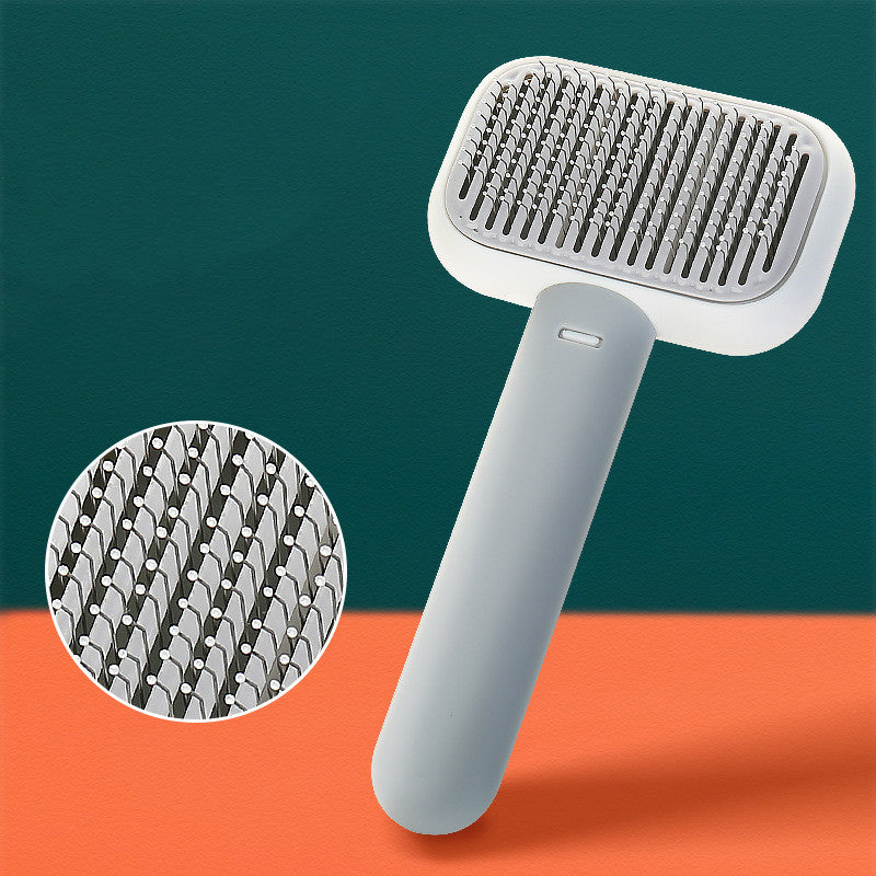 Detangling Stainless Steel Pet Grooming Brush — deshedding comb for dogs and cats