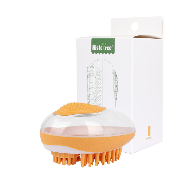 2-in-1 Silicone Pet Bath Brush & SPA Massage Comb — lathering shower brush