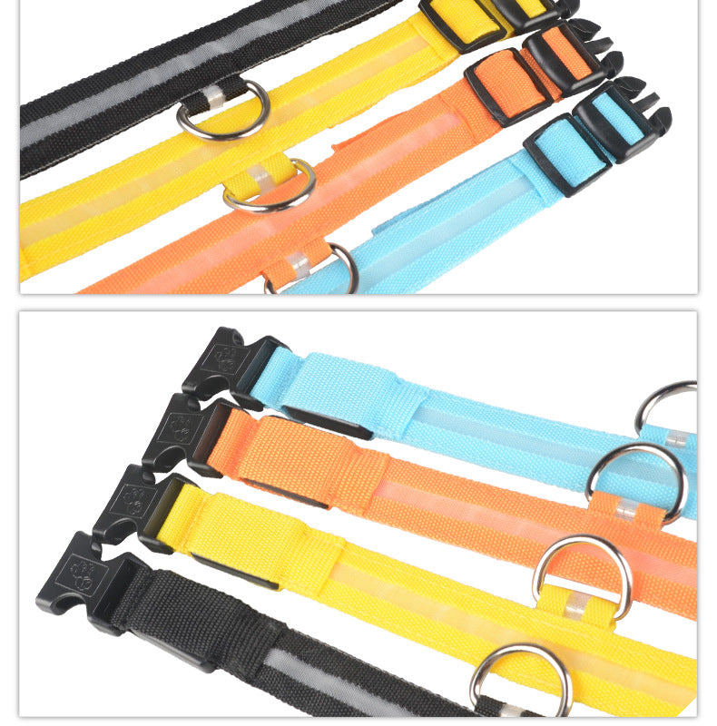 LED Glow Safety Collar for dogs and cats — USB rechargeable, waterproof