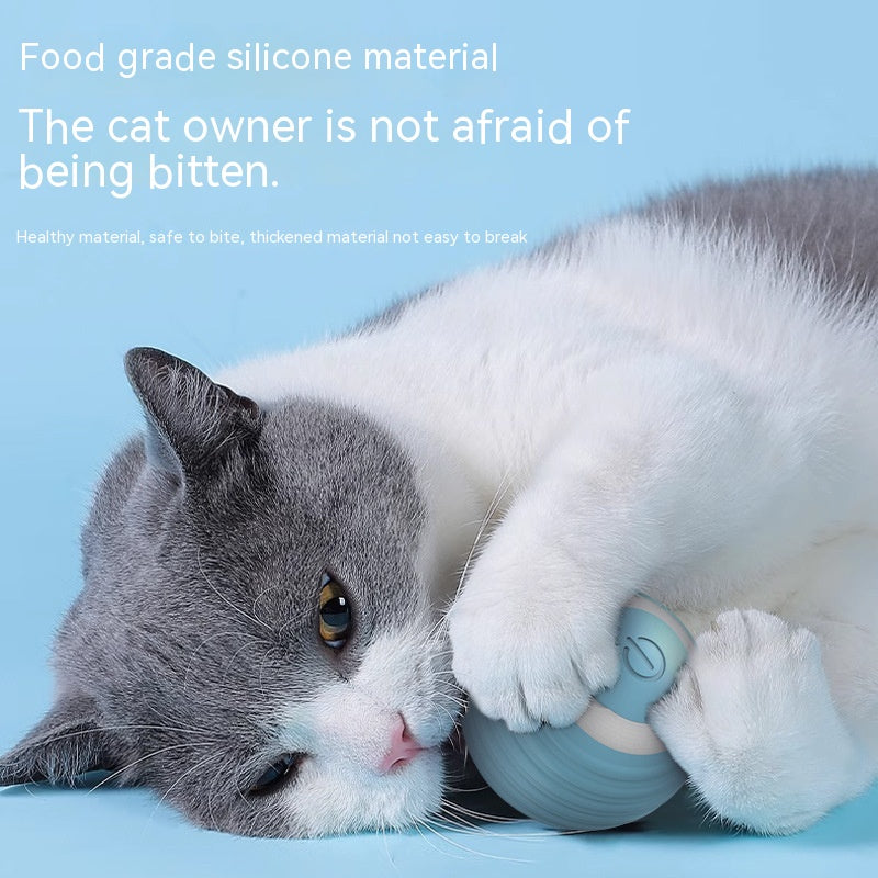 Self-Moving Interactive Rolling Ball for cats — USB rechargeable automatic cat toy