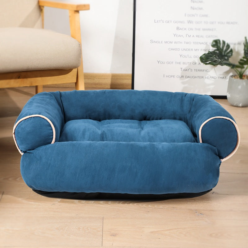 Warm Plush Pet Sofa Bed & Winter Sleeping Kennel