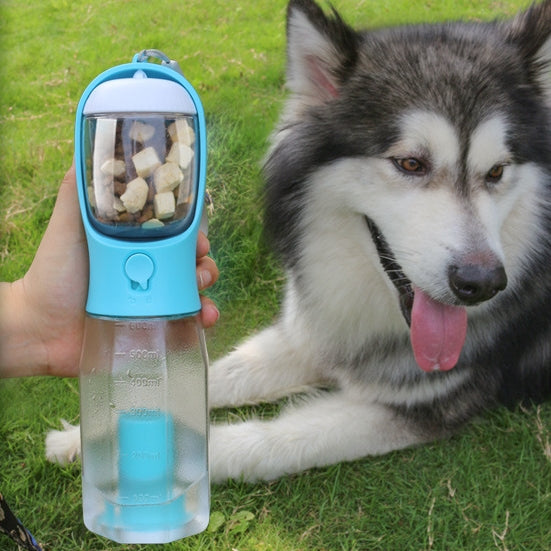 3-in-1 Pet Travel Bottle — Water, Food & Waste Dispenser for dogs and cats