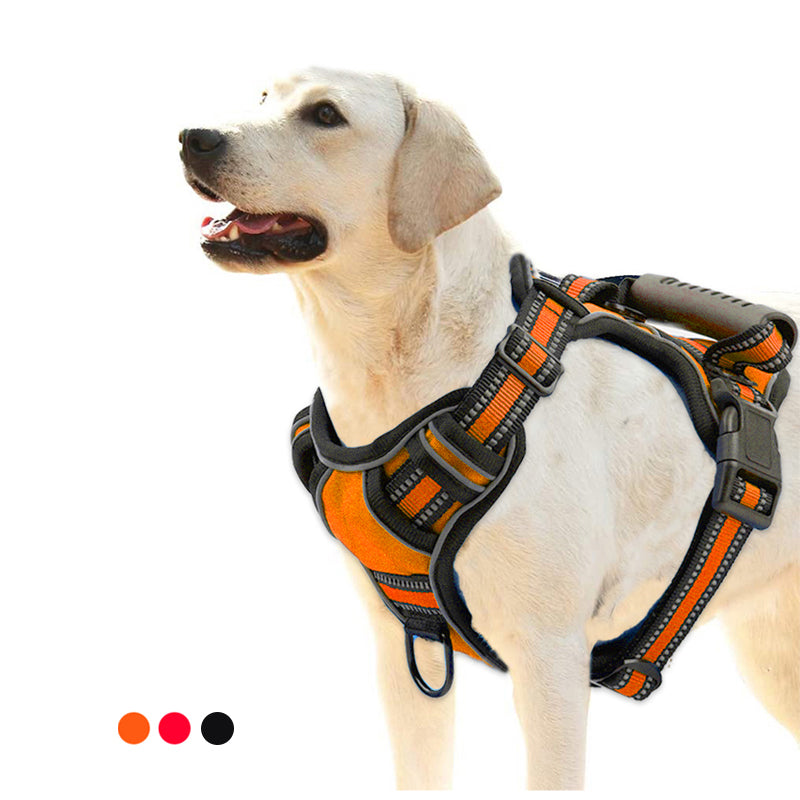 No-Pull Reflective Breathable Dog Harness Vest — front and back D-ring, mesh panels